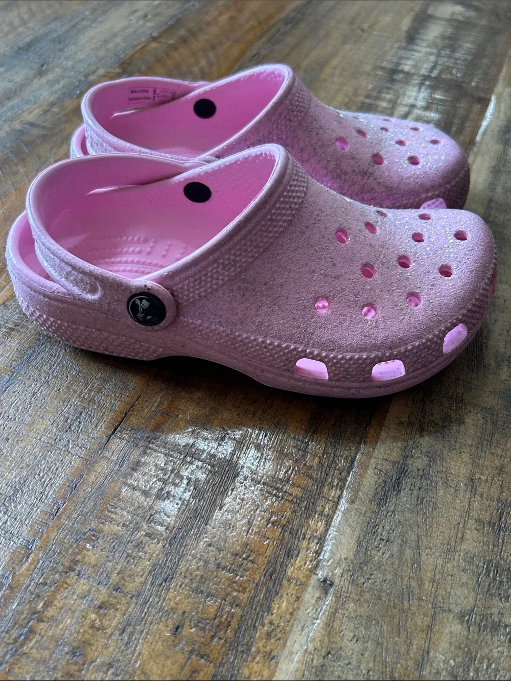 CROCS Kids Pink Glitter Clogs
